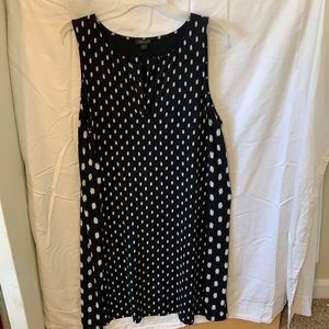 JJill black print sleeveless dress size Large